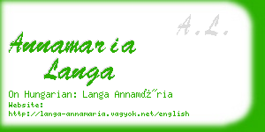 annamaria langa business card